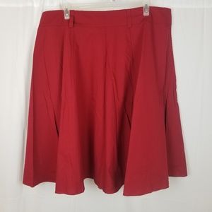 Women's Chic Star Skirt Plus Size 24 A Line Red